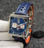 Copy Tag Heuer Men's Monaco X Gulf Chronograph Blue Dial 39mm Watches